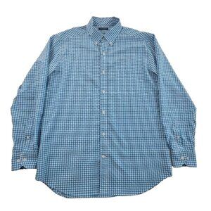 Tailorbyrd Collection Shirt Men's XL Blue Check Long Sleeve Button Down EUC LN